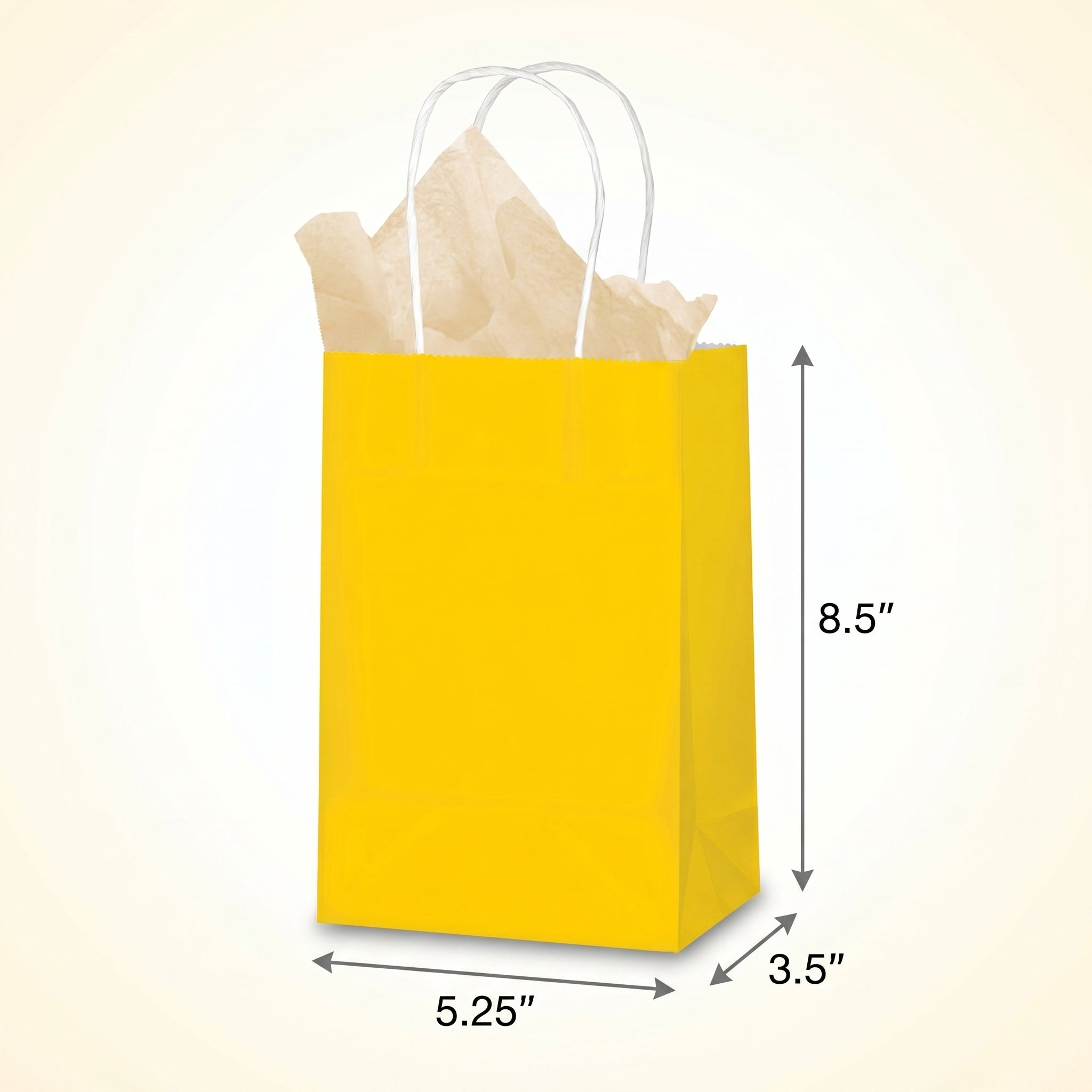 Light Yellow Small Kraft Gift Bag