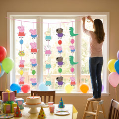 Peppa Pig Party Hanging String Decoration Garland, 10 ft