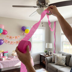 Bright Pink Crepe Streamer - 81ft