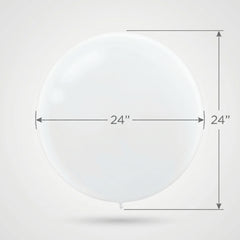 Classic White 24" Latex Balloons, 4-Pack