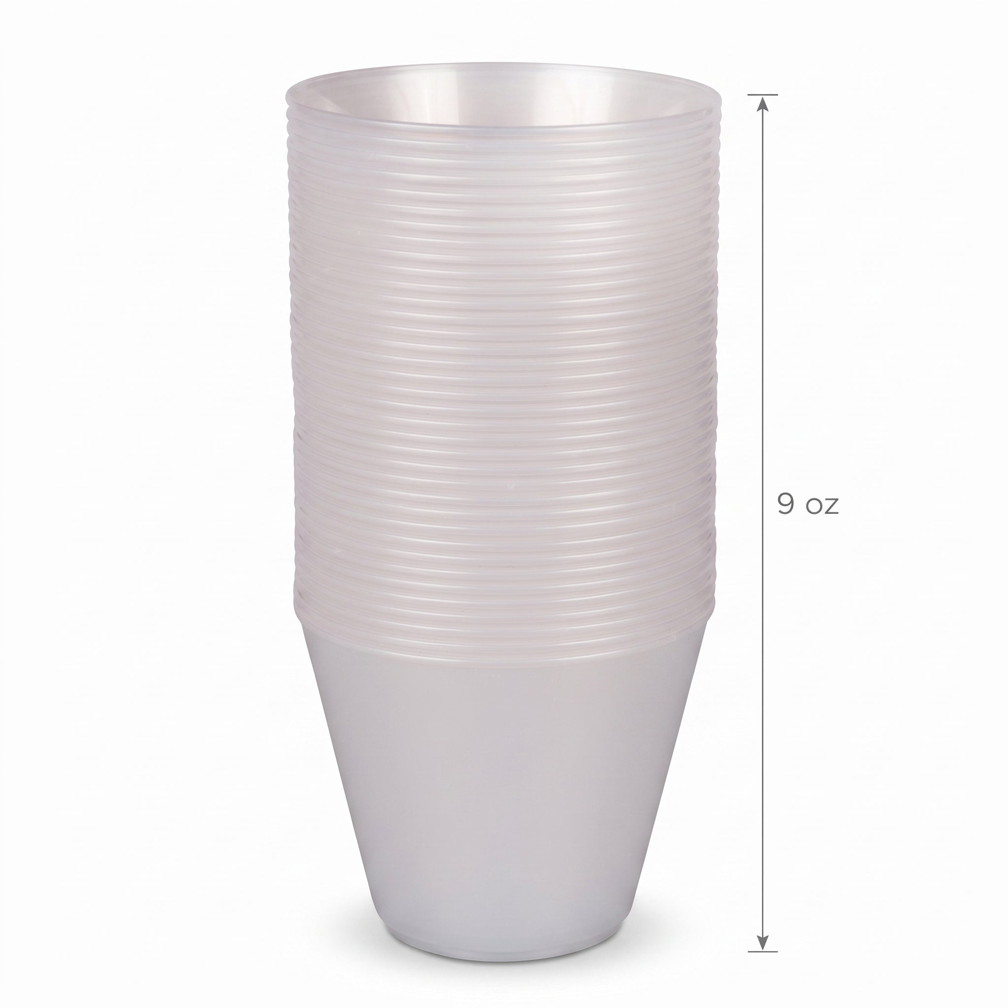 White Pearl Plastic Tumblers - 9 Oz | 72 Pack