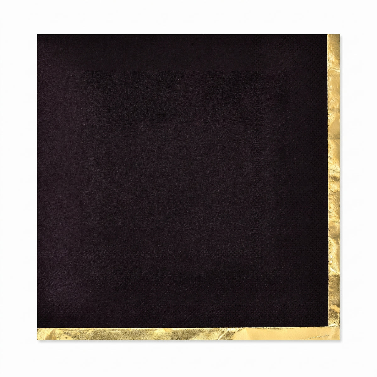 Elegant Black Hot Stamped Luncheon Napkins - 6.5 In. x 6.5 In.