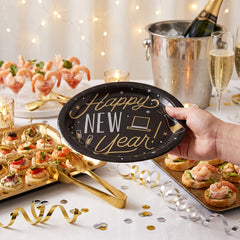 Festive 9" New Year's Eve Paper Plates