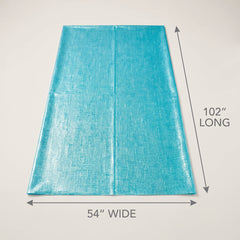 Dazzler Blue Opalescent Reusable Table Cover - 54" x 102"