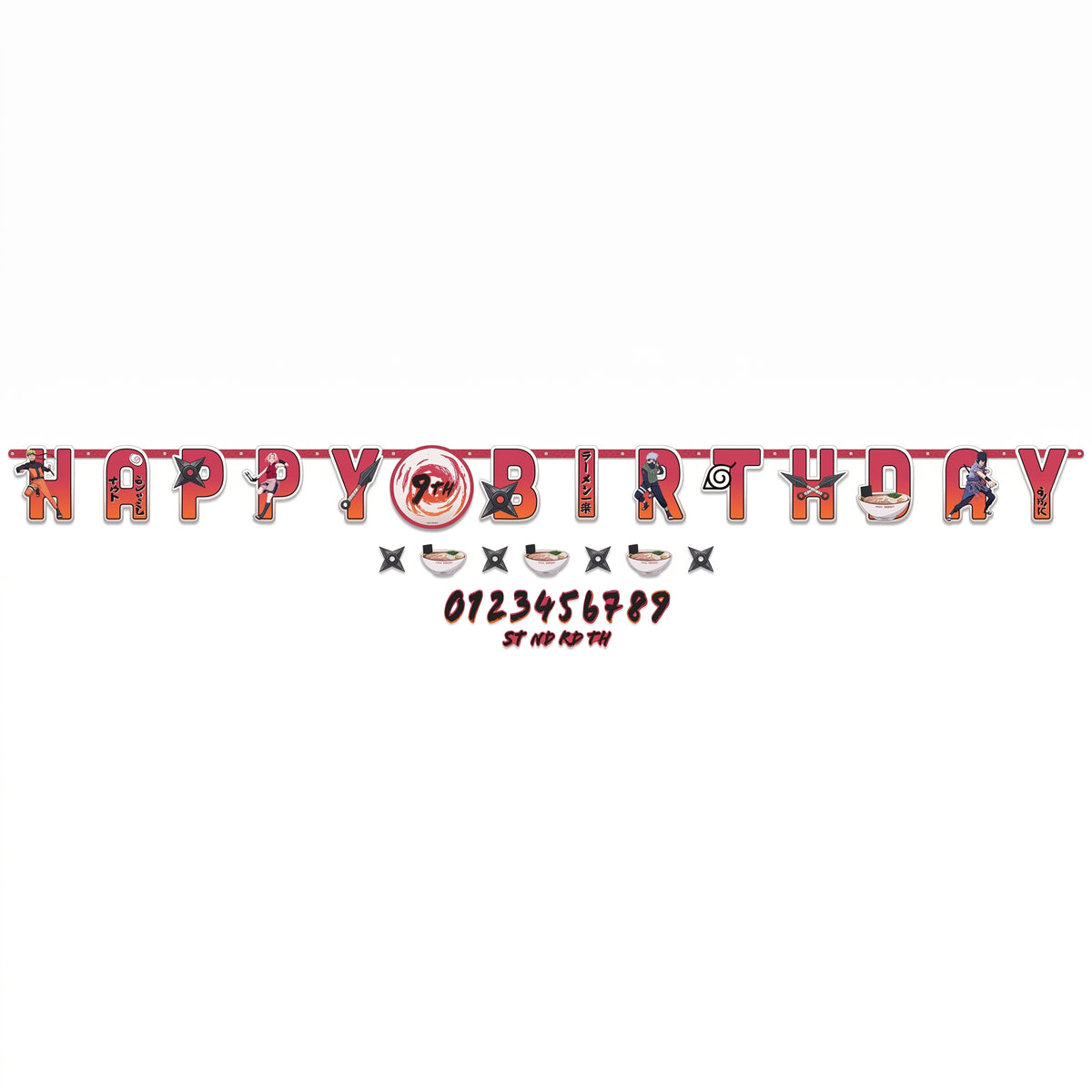 Naruto Jumbo Birthday Letter Banner
