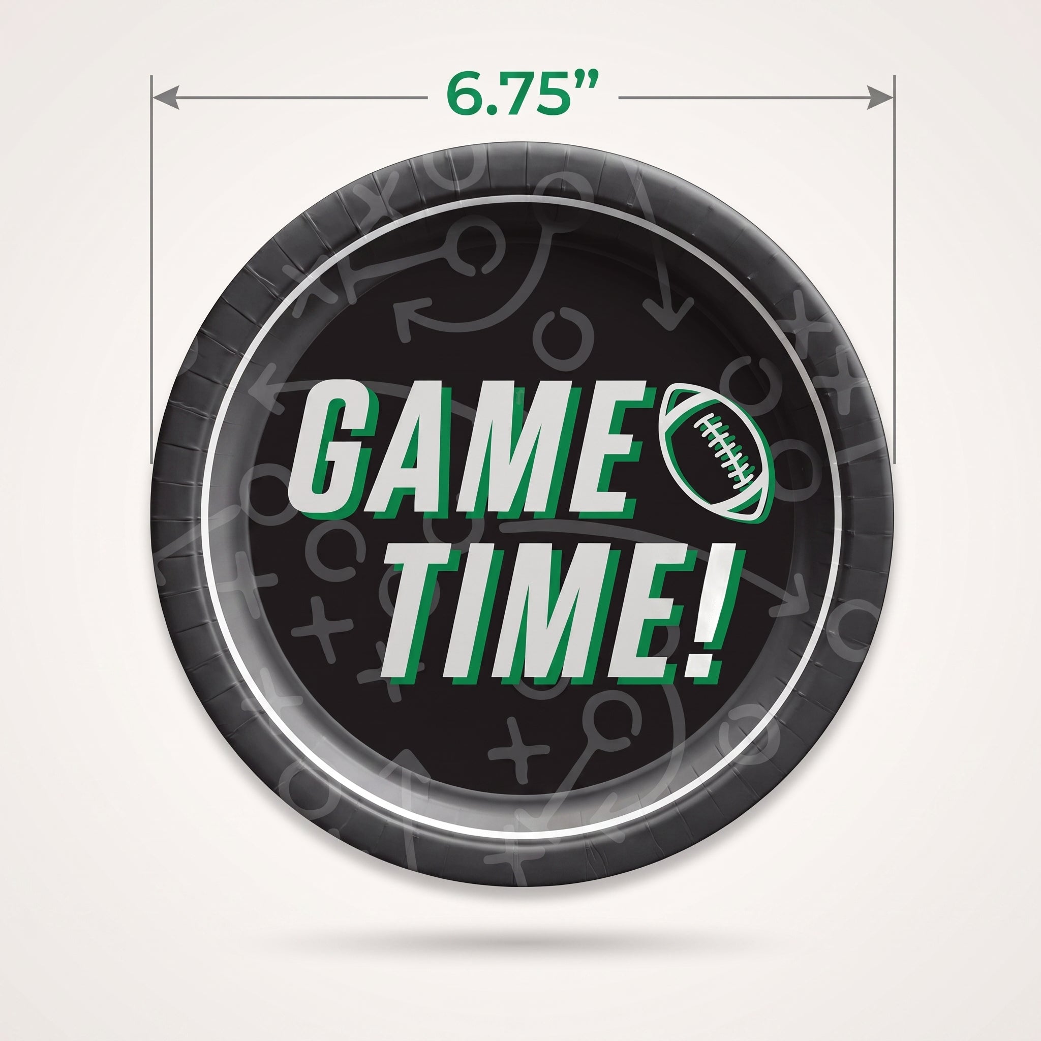 Game Time Football Paper Plates - 6.75"