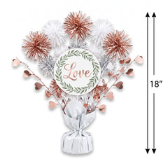 "Love" Tinsel Burst Centerpiece Spray Decoration for Weddings