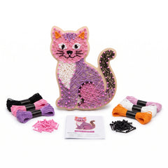 Kitty Cat String Art Kit - Multi-Coloured Craft Set for Kids