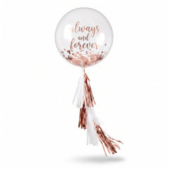 "Always & Forever" Giant Wedding Balloon with Elegant Tail