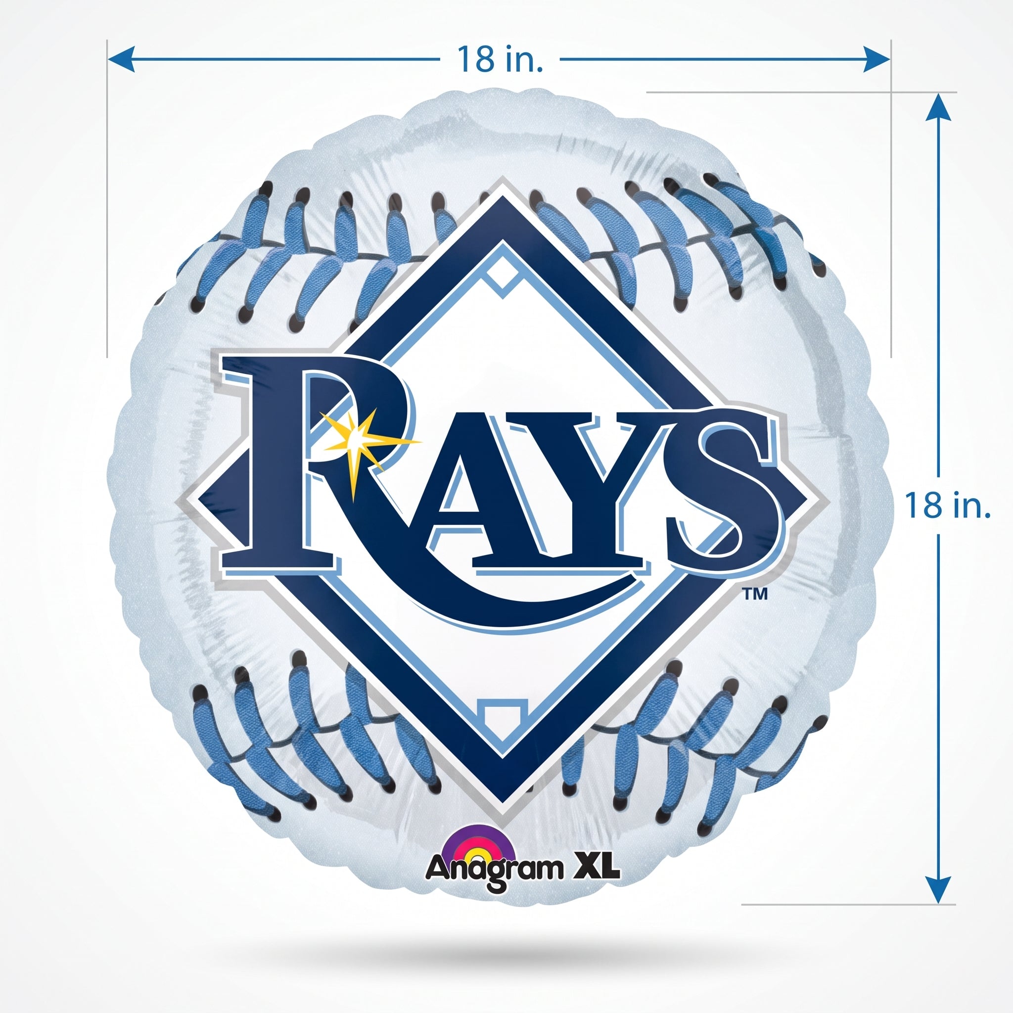 Tampa Bay Rays 18" Mylar Baseball Balloon