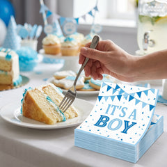 It's a Boy Baby Shower Luncheon Napkins - 6.5 In. x 6.5 In.