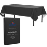 Black Flannel Backed Plastic Table Cover 54 In. x 70 In.