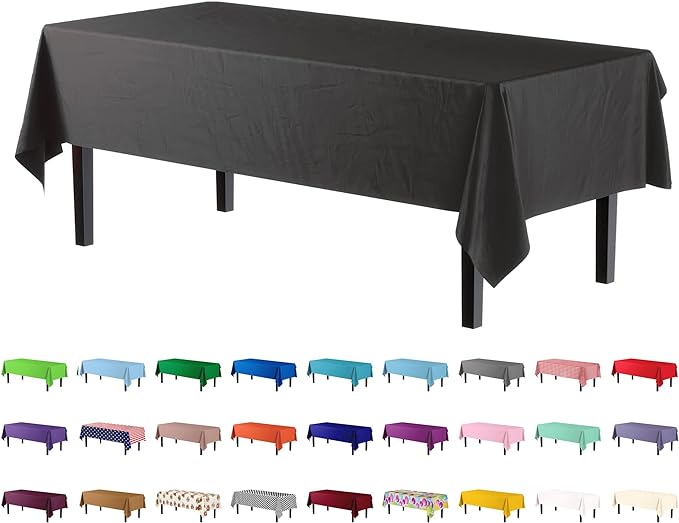 Premium Black Table Covers | 6 Pack