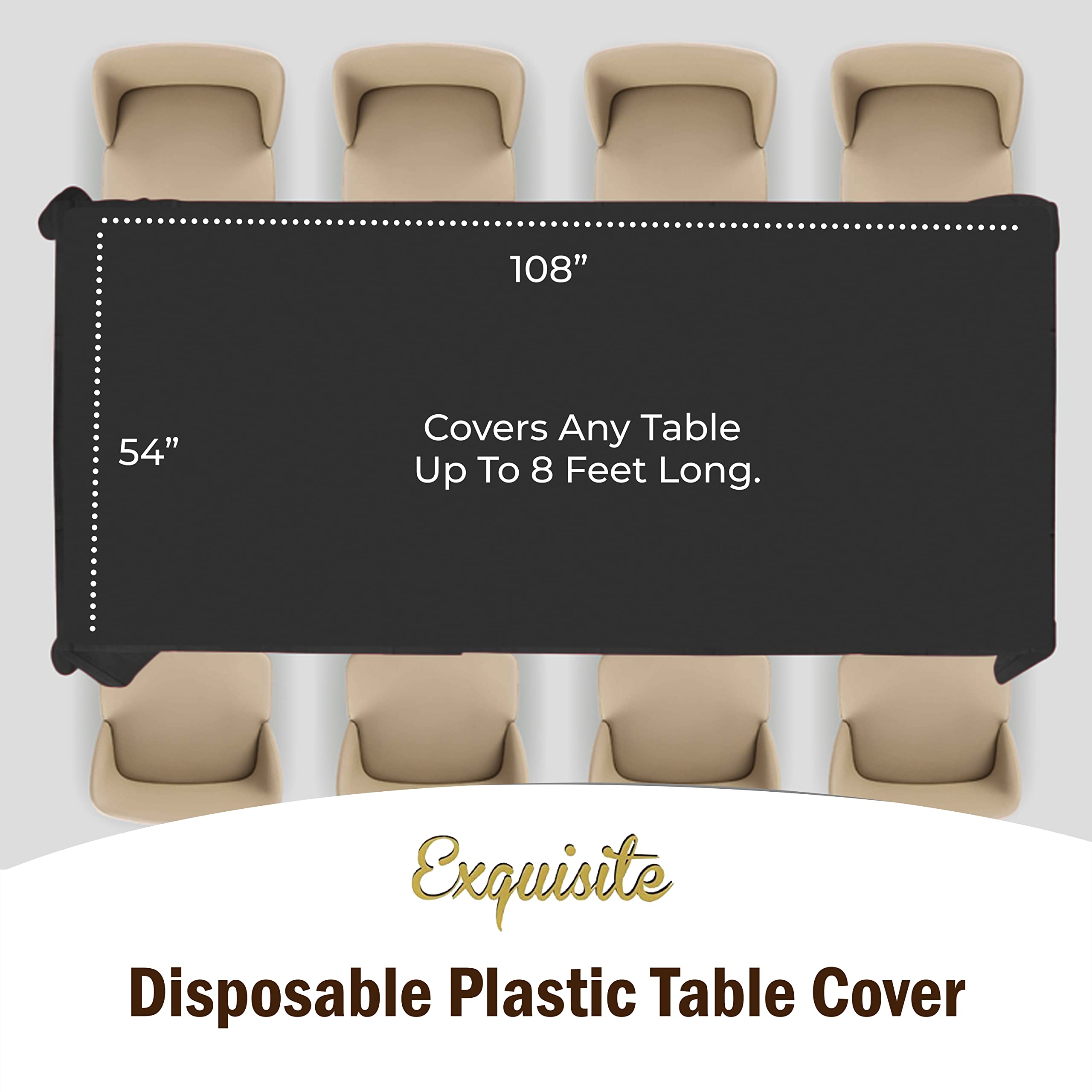 Black Table Covers | 6 Pack