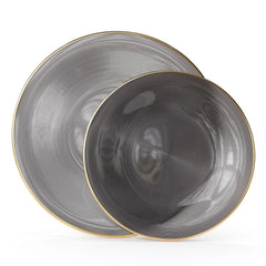 7 Inch and 10 Inch Luster Plate Combo 15|15 - Smoke