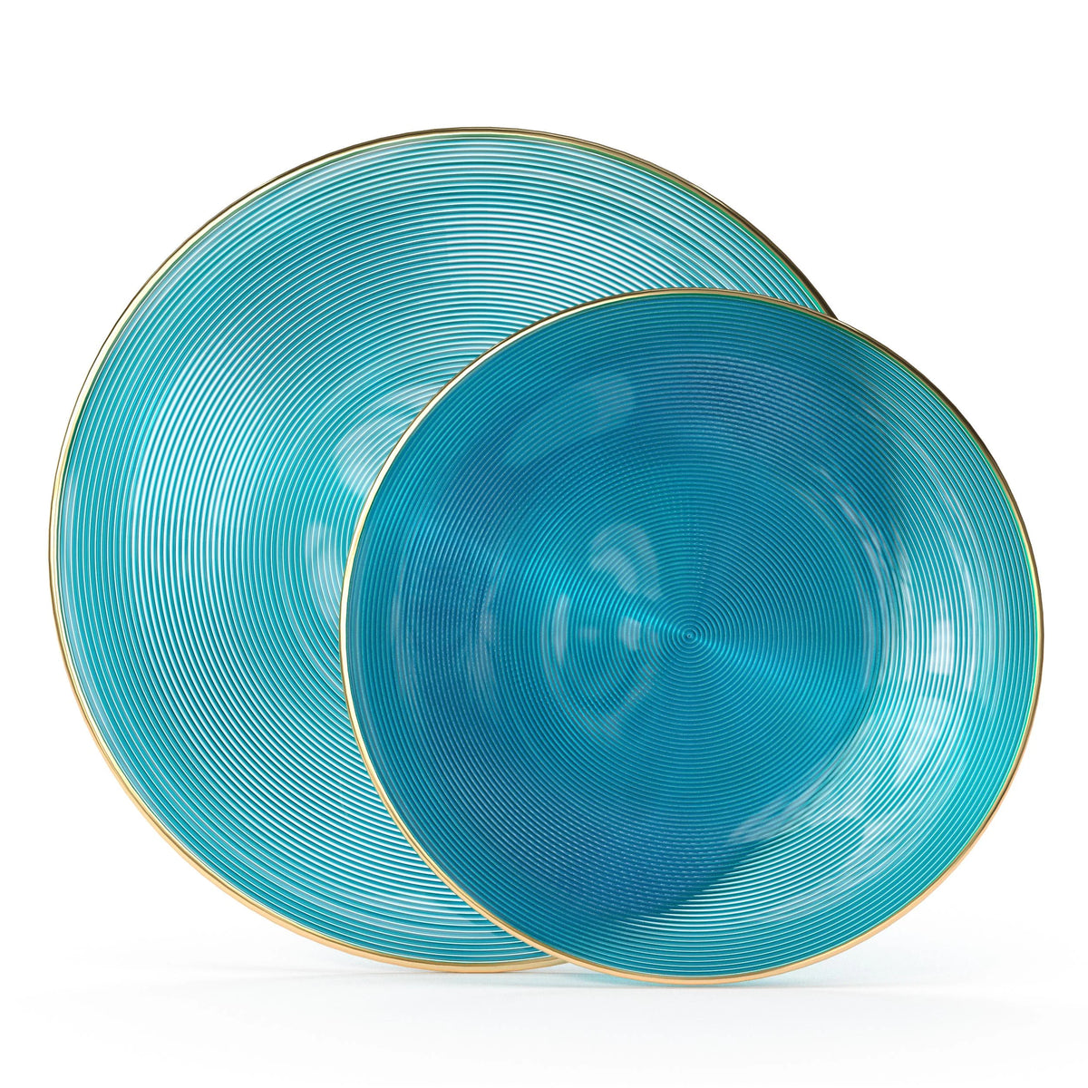 7 Inch and 10 Inch Luster Plate Combo 15|15 Turquoise