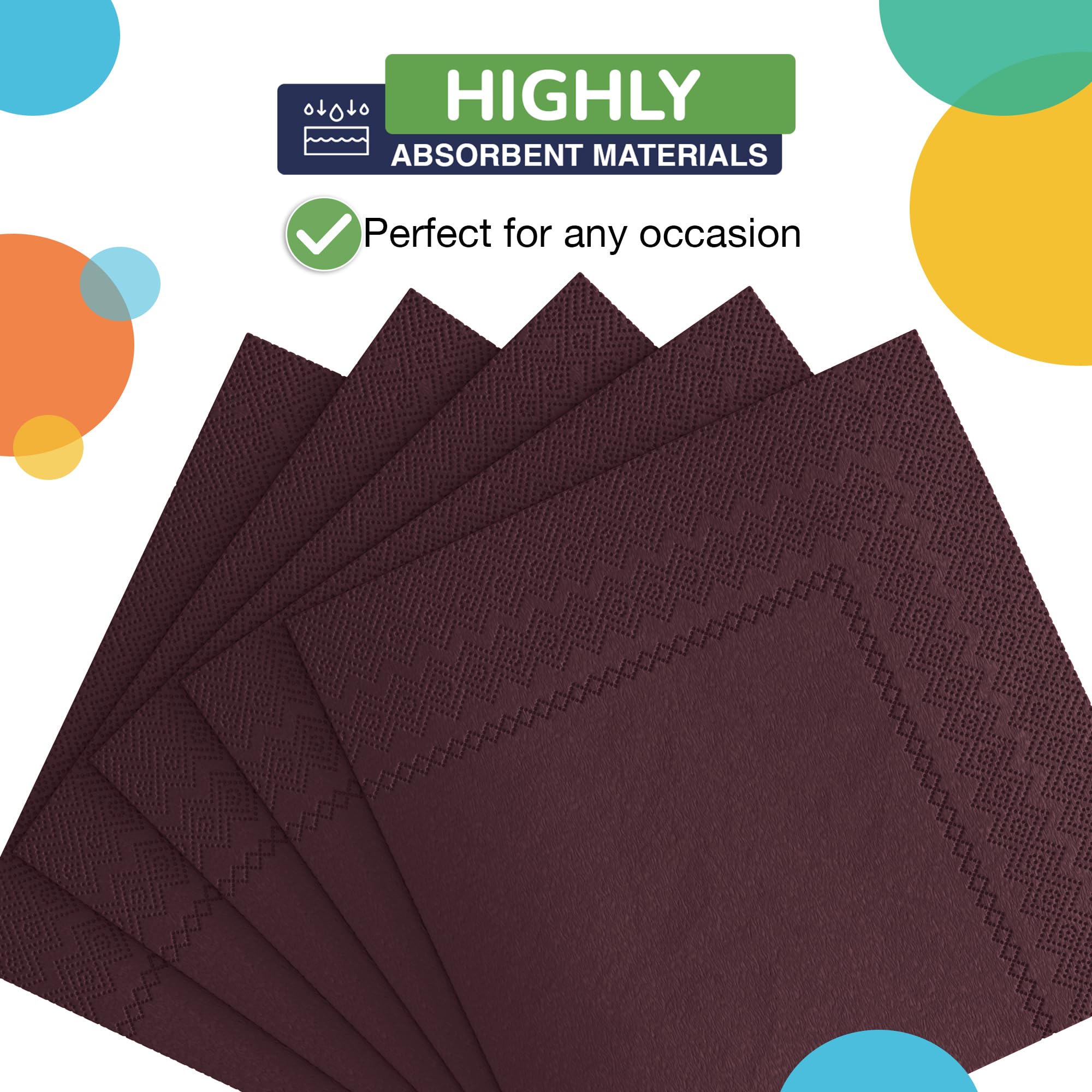 Brown Beverage Napkins | Case of 3600