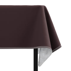 Brown Flannel Backed Plastic Table Cover 54 In. x 108 In. | Case of 36