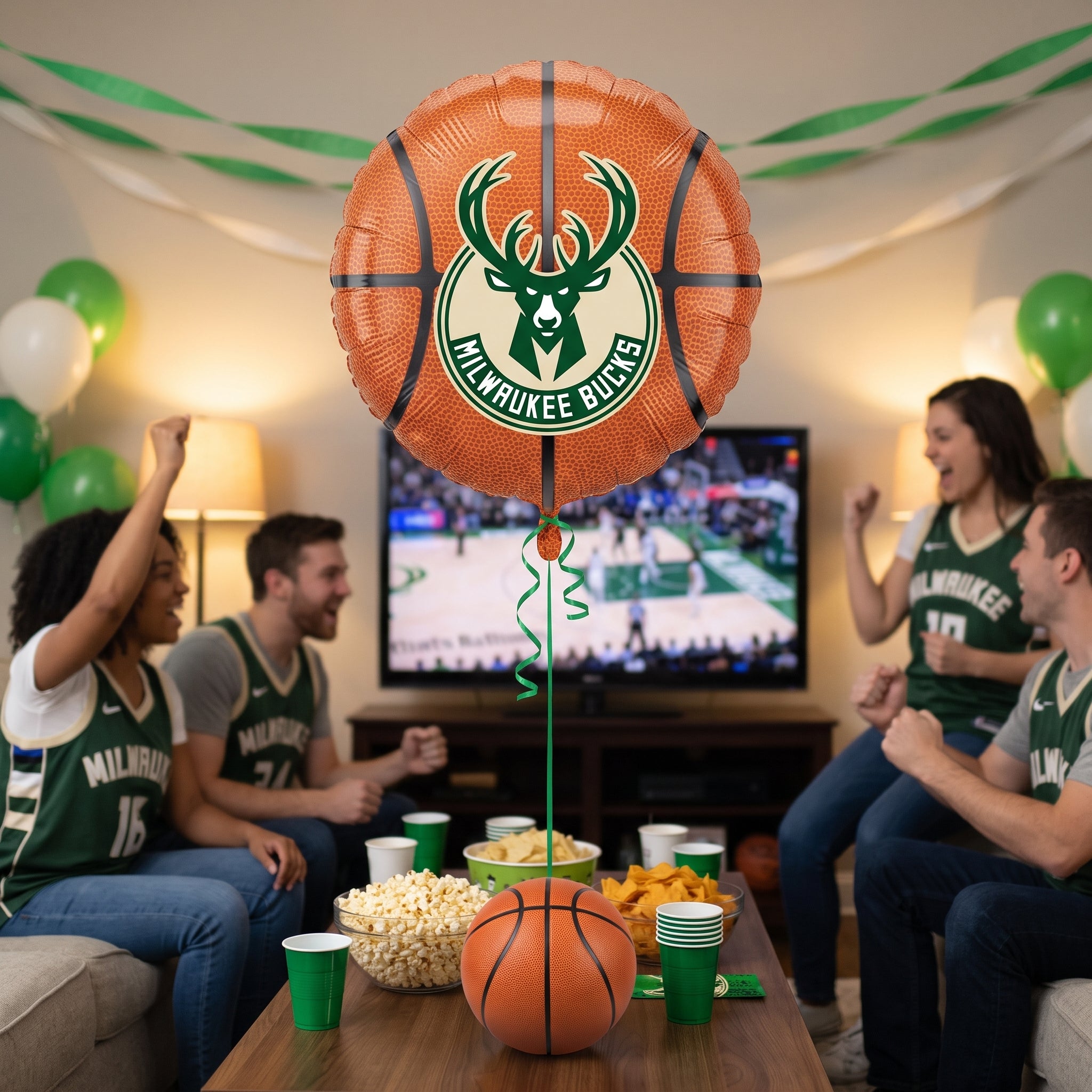 17" Milwaukee Bucks NBA Foil Balloon