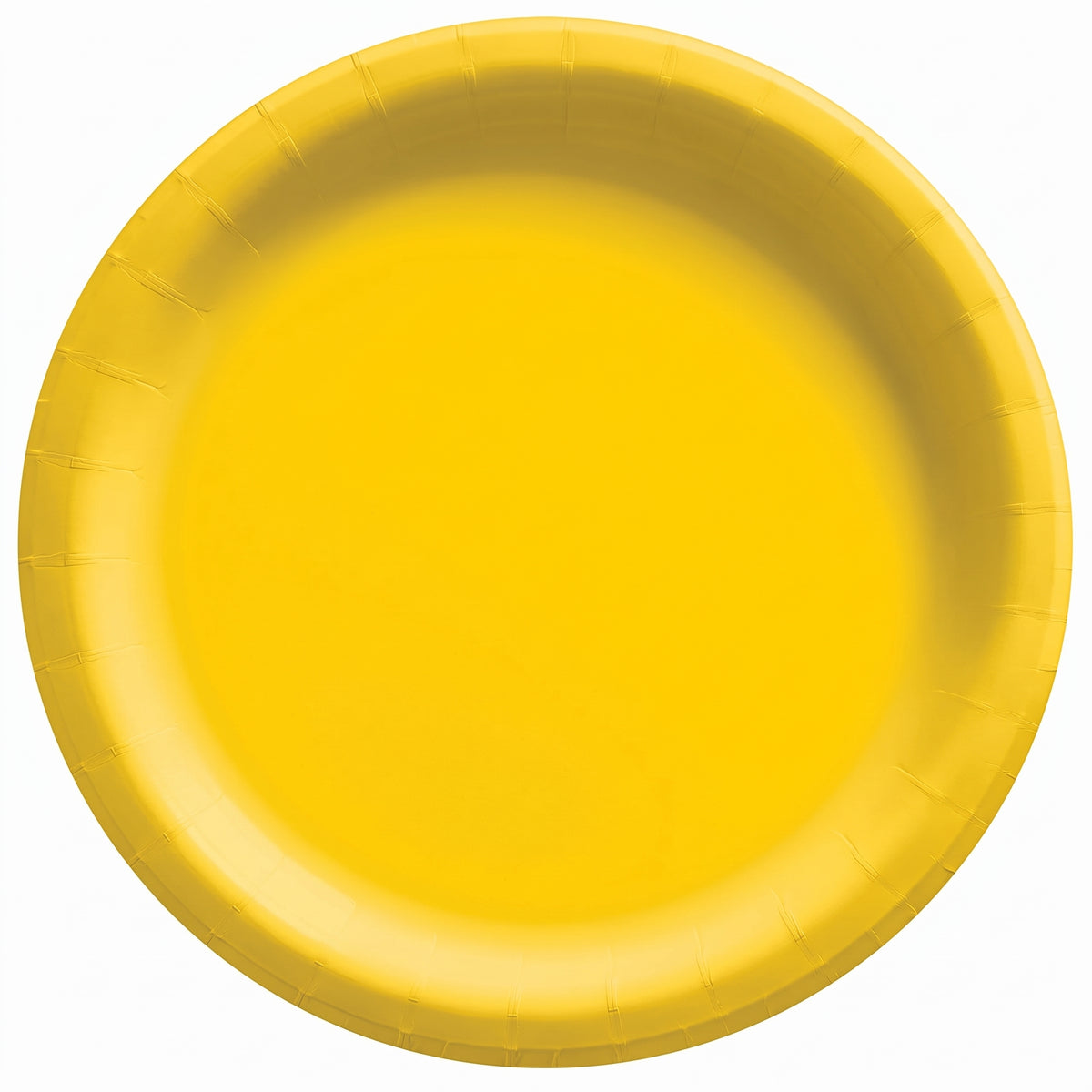 Sunny Yellow 6.75" Round Paper Plates - 16 Count