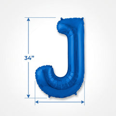 Royal Blue Letter J Foil Super Shape Balloon