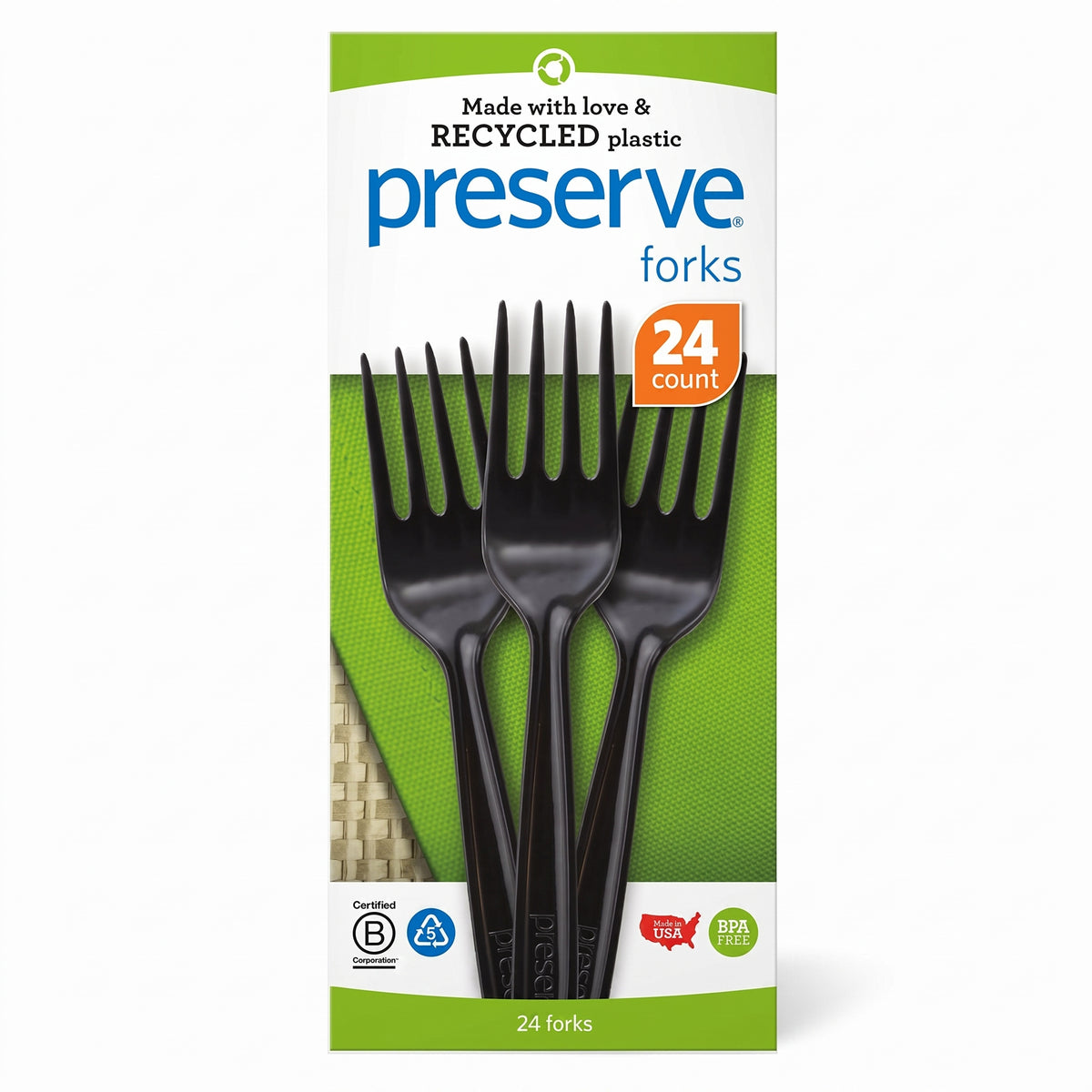 Black Economy Forks - 7.5 in. - 24 Pack