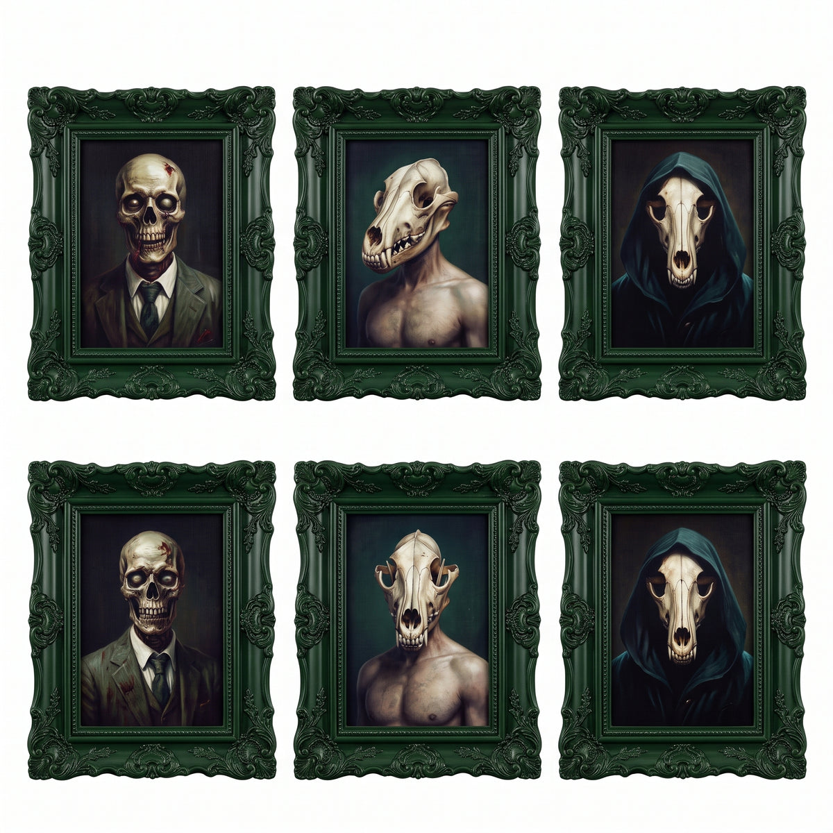 Dark Academia Skull Lenticular Wall Decor Set
