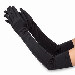 Elegant Adult Extra Long Black Gloves for Costumes