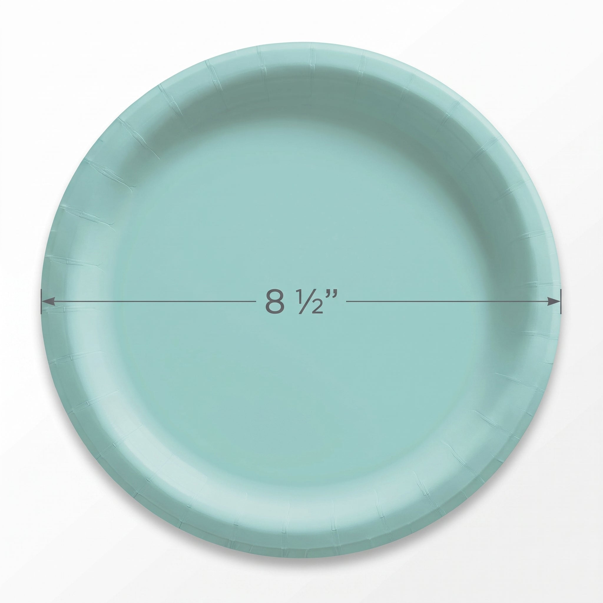 Robins Egg Blue Round Paper Plates - 8.5" | 50 Count