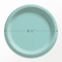 Robins Egg Blue Round Paper Plates - 8.5" | 50 Count