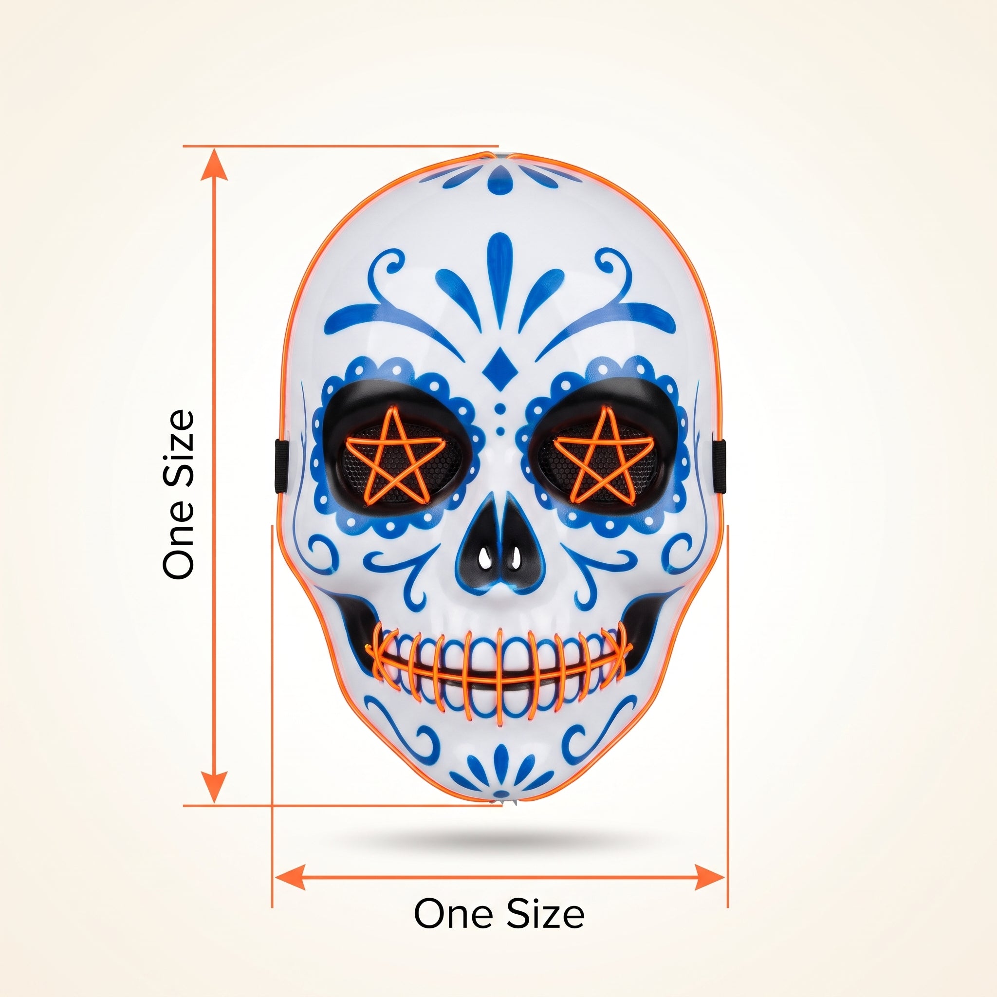 LED Mexican Catrin Skull Mask for Halloween