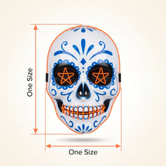 LED Mexican Catrin Skull Mask for Halloween