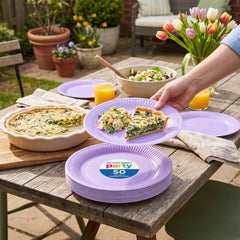 Lavender 10" Round Paper Dinner Plates