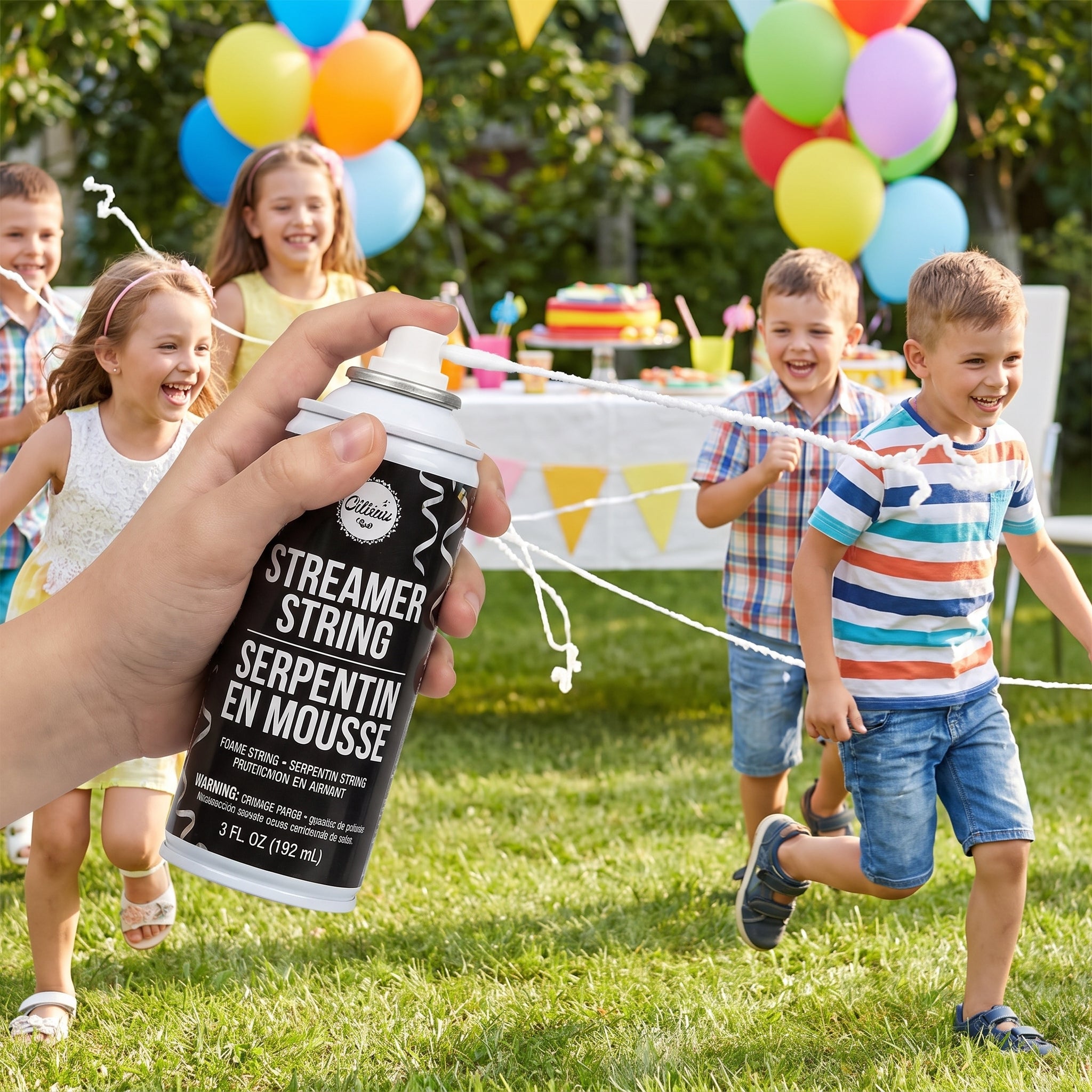 White Streamer String Spray - 3 oz Party Accessory