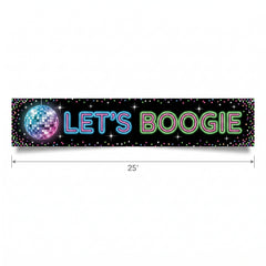 Let's Boogie Disco Fever Banner 25-ft