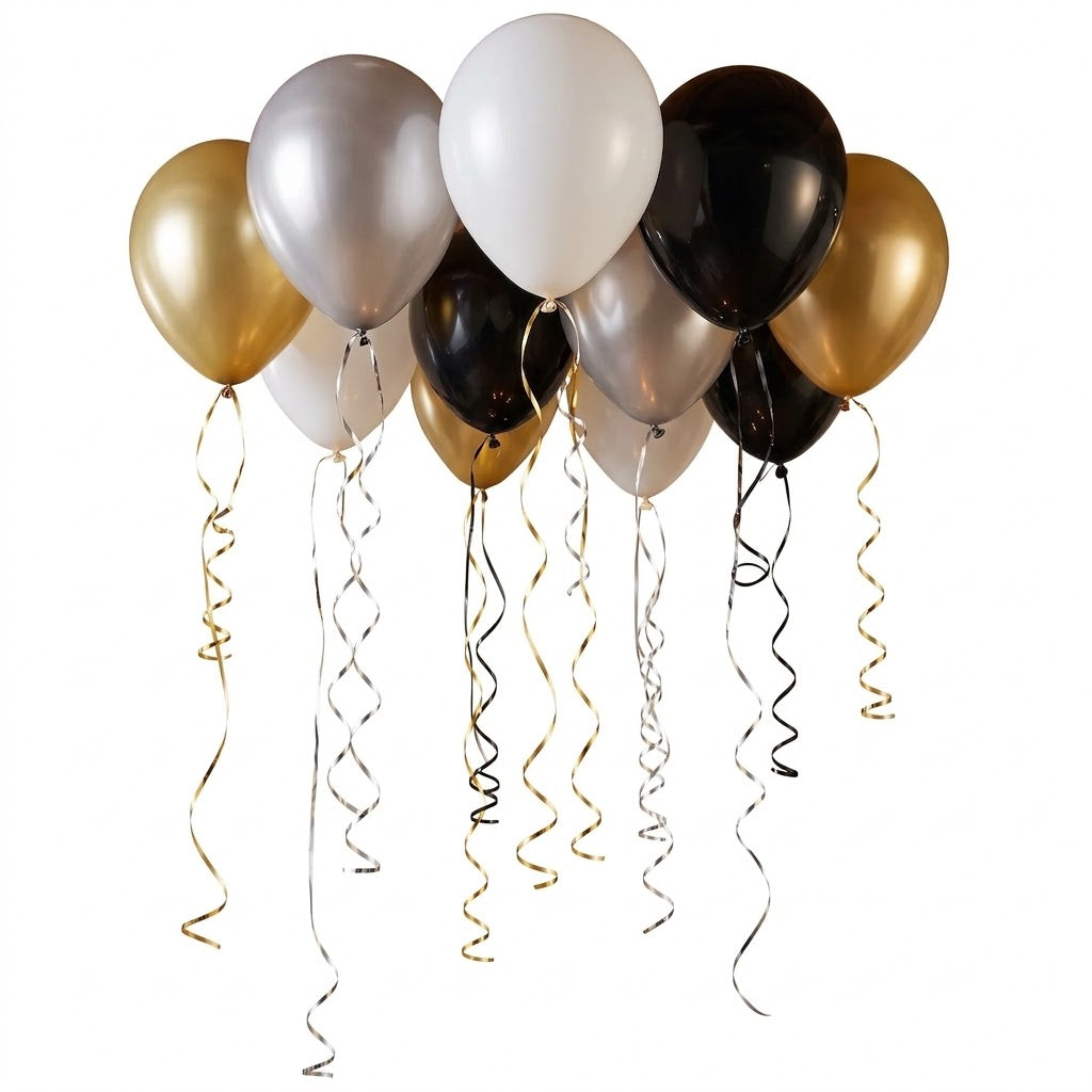 Luxe Mixed Color Latex Balloons, 11-Inch, 15-Pack