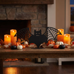 Bewitching Bat Metal Tabletop Sign