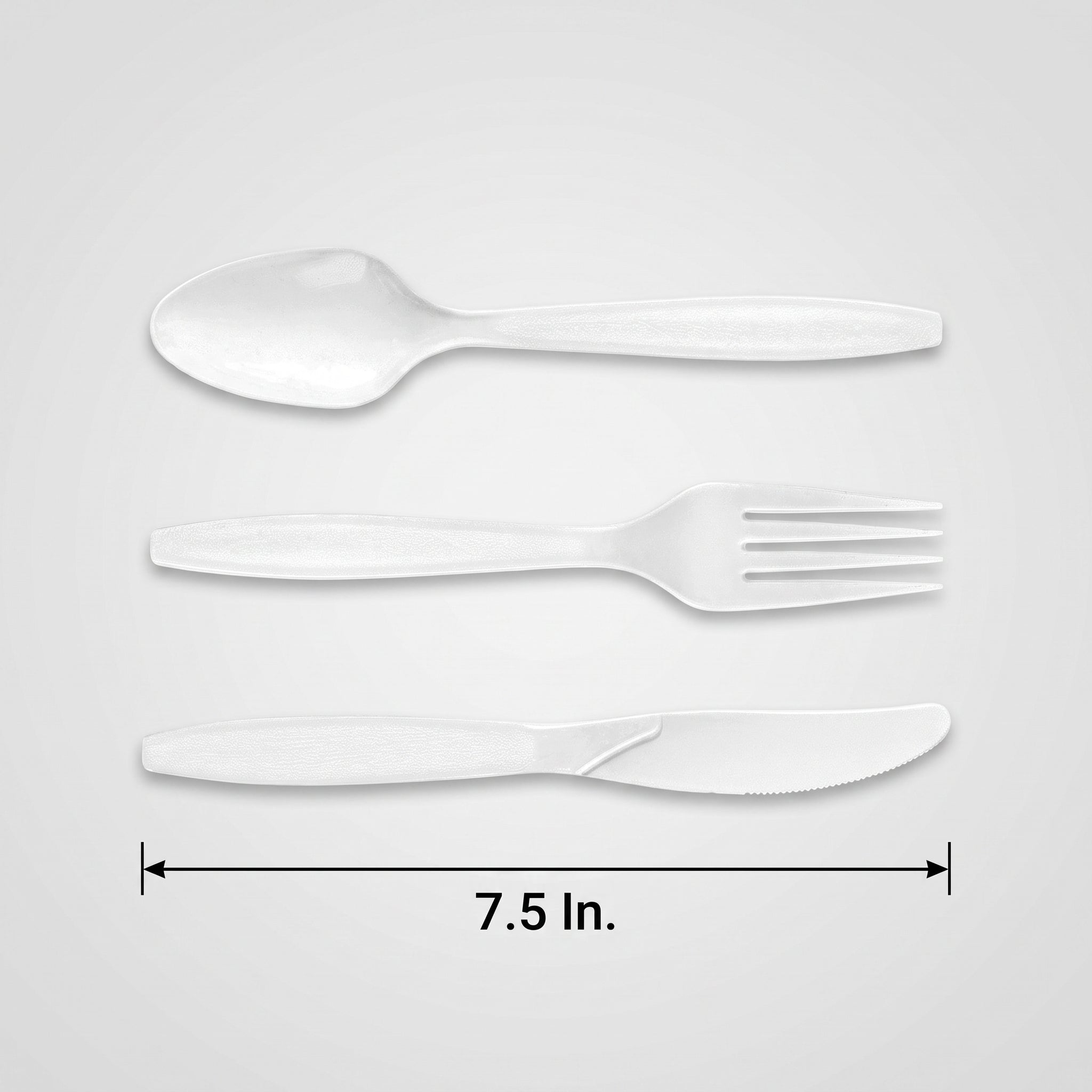 White Plastic Cutlery Set - 64 Count
