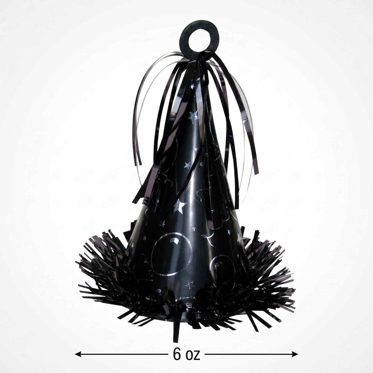 Black Party Hat Balloon Weight