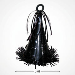 Black Party Hat Balloon Weight