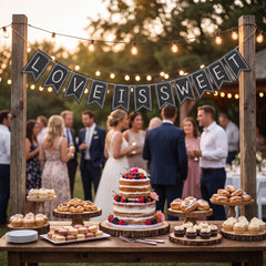 Rustic Chalkboard Pennant Banner - 15-ft, Customizable for Any Occasion