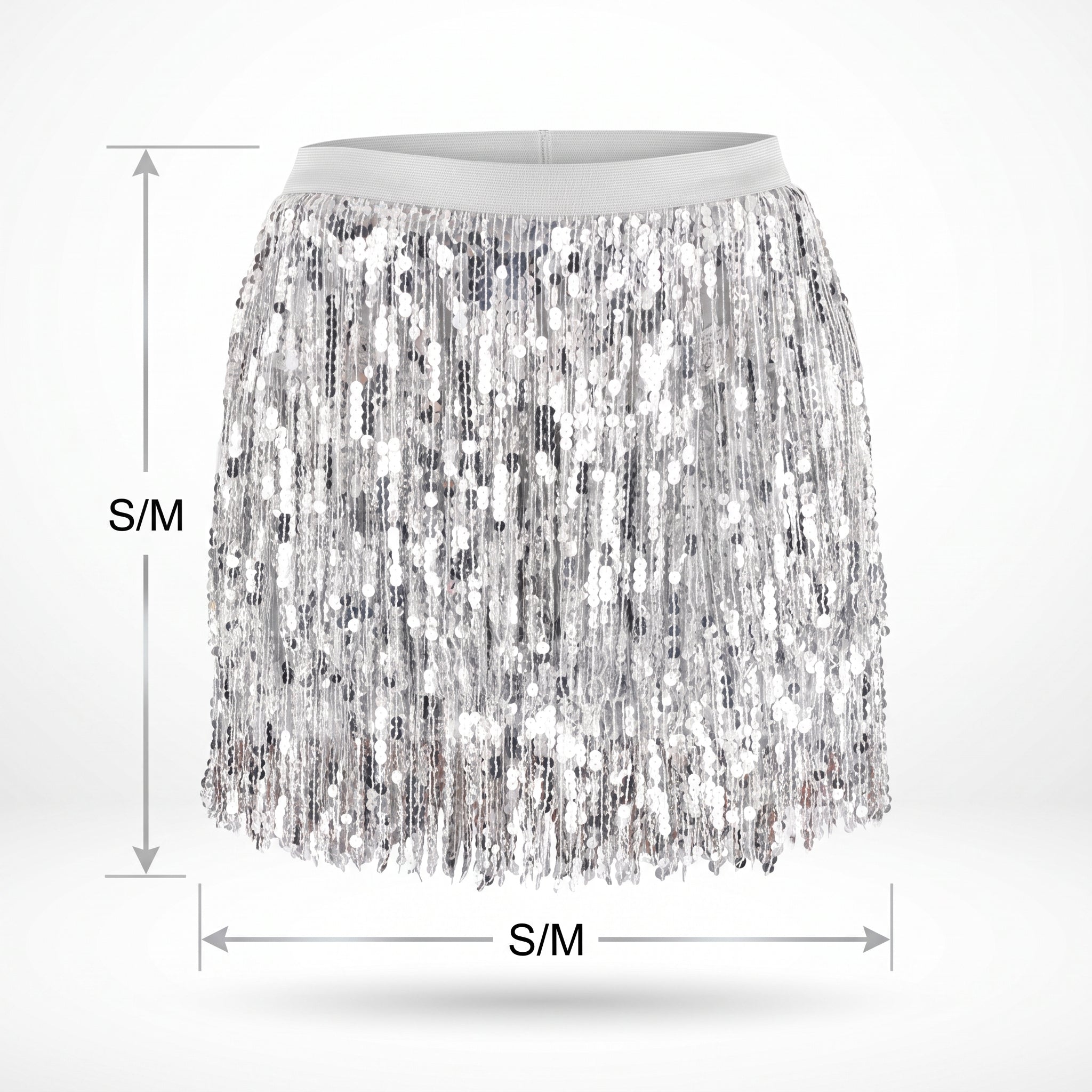 Silver Sparkle Skirt - S/M