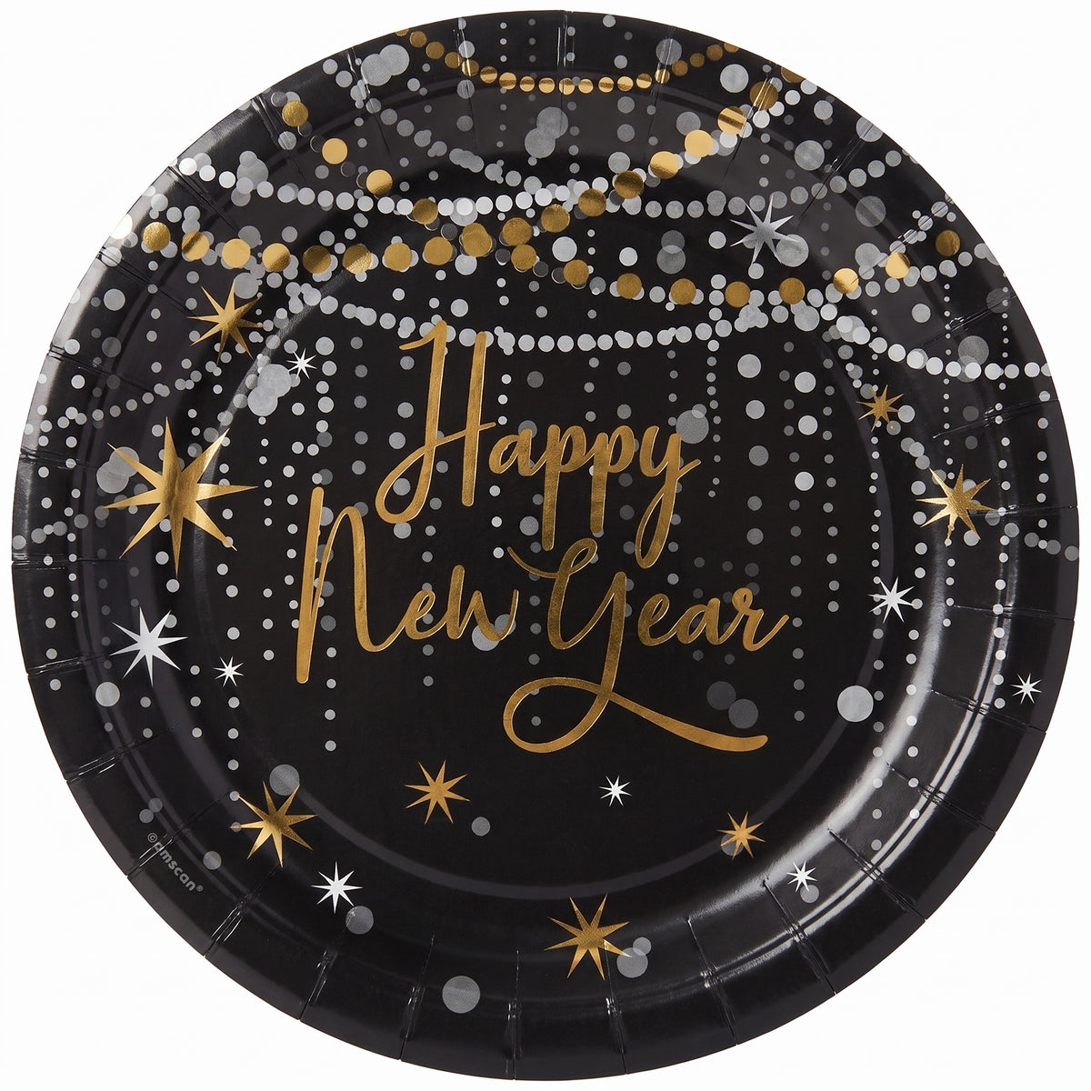 Midnight Hour New Year's Eve 8.5" Round Paper Plates