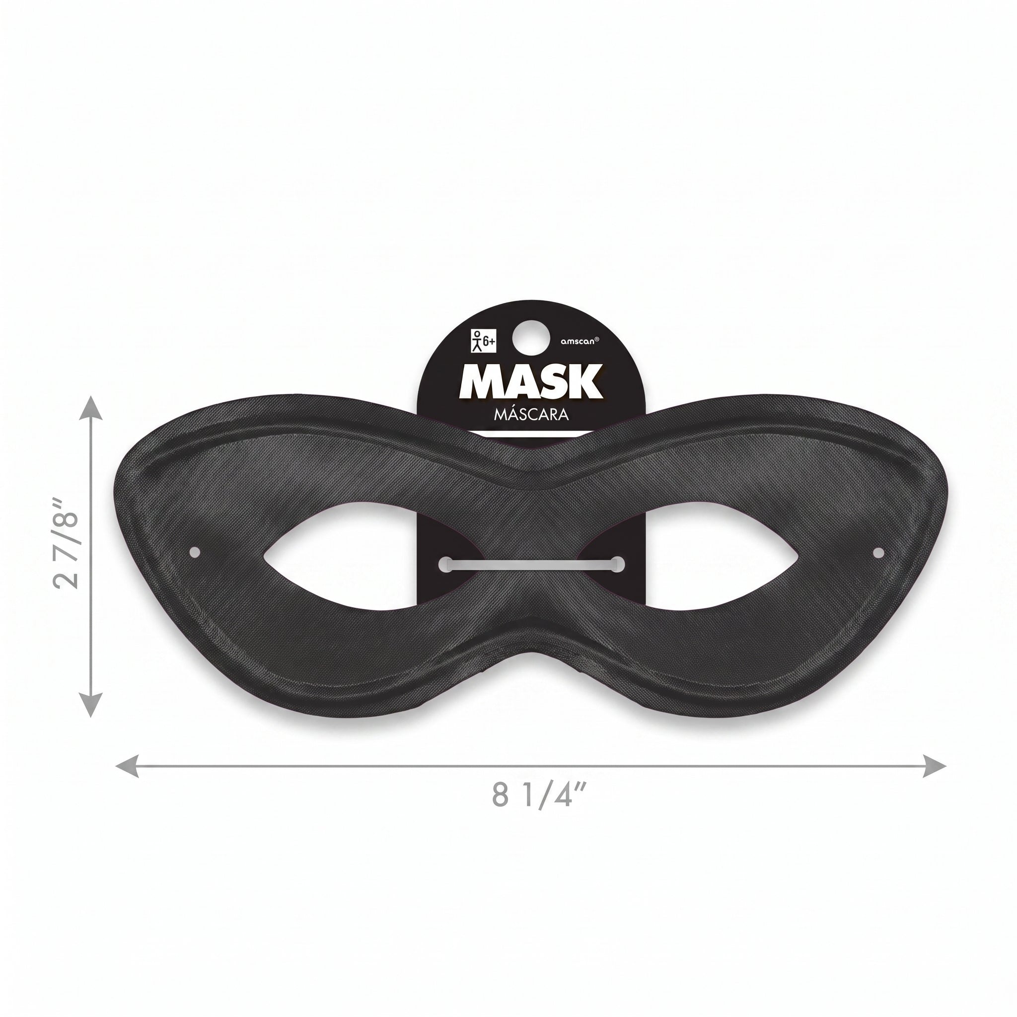Black Superhero Domino Mask - Costume Accessory