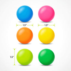 Neon Glow Beer Pong Balls - 6 Pack