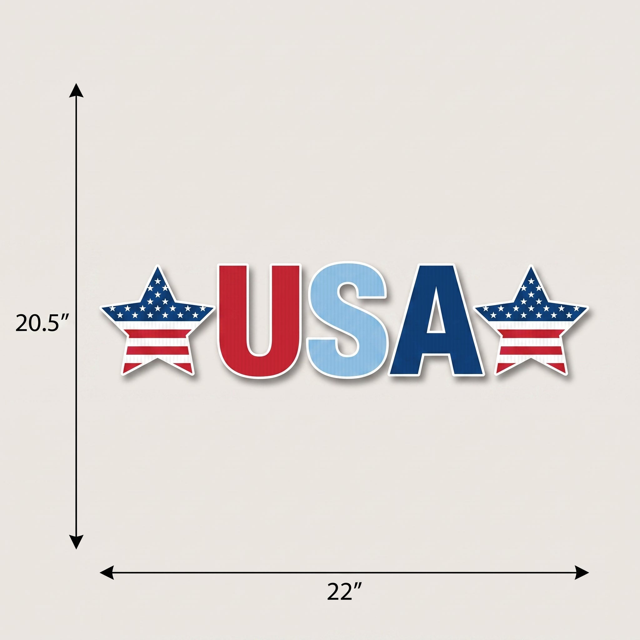 Patriotic USA Corrugated Yard Sign