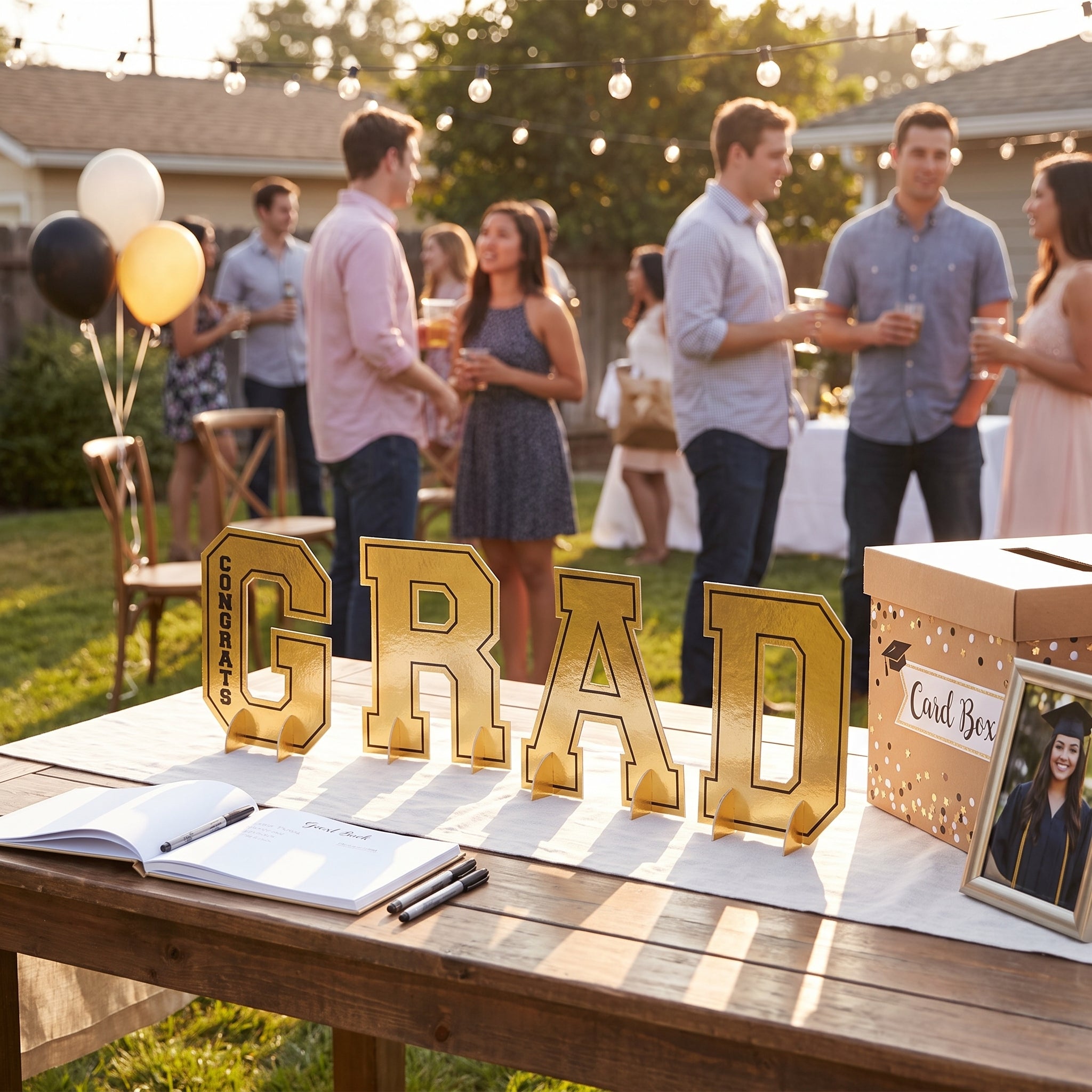 Gold Foil "Congrats Grad" Centerpiece Letter Pack