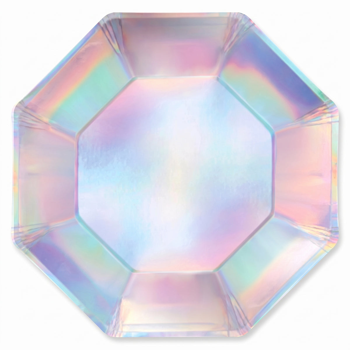 Iridescent 10" Octagonal Party Plates