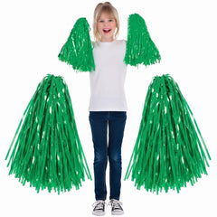 Festive Green Pom-Pom Pair for Team Spirit