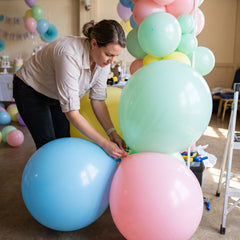 Pastel Assorted 24" Latex Balloons, 4-Pack